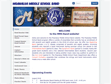 Tablet Screenshot of moanaluamiddleschoolband.com